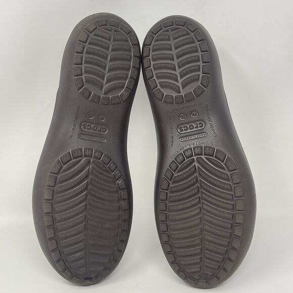 Crocs Kadee Shoes Womens 10 Brown Ballet Flats Casual Comfort Slip On Light - Picture 11 of 14